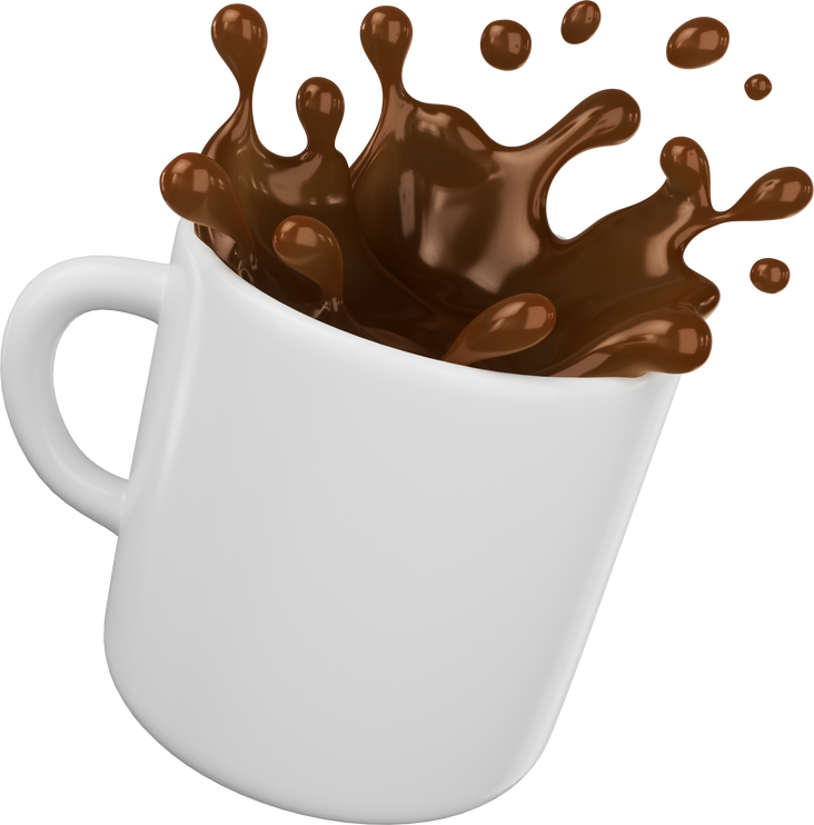 cup of coffee or chocolate splash