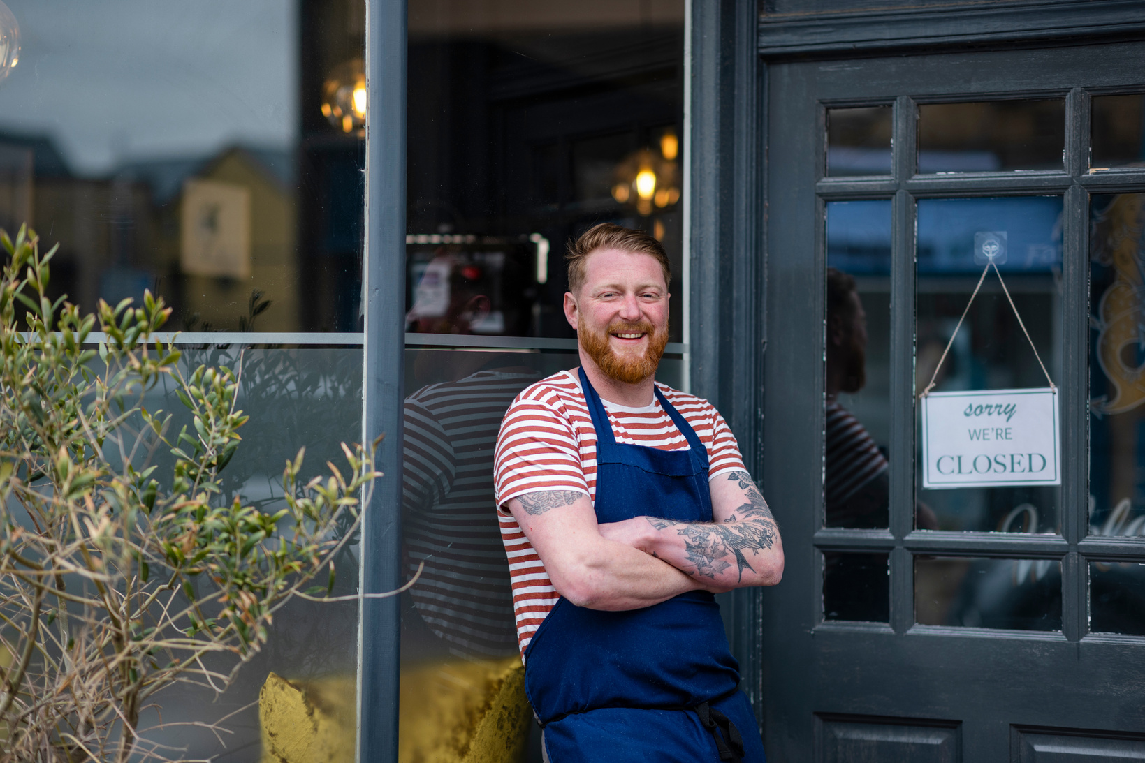 Happy Restaurant Owner